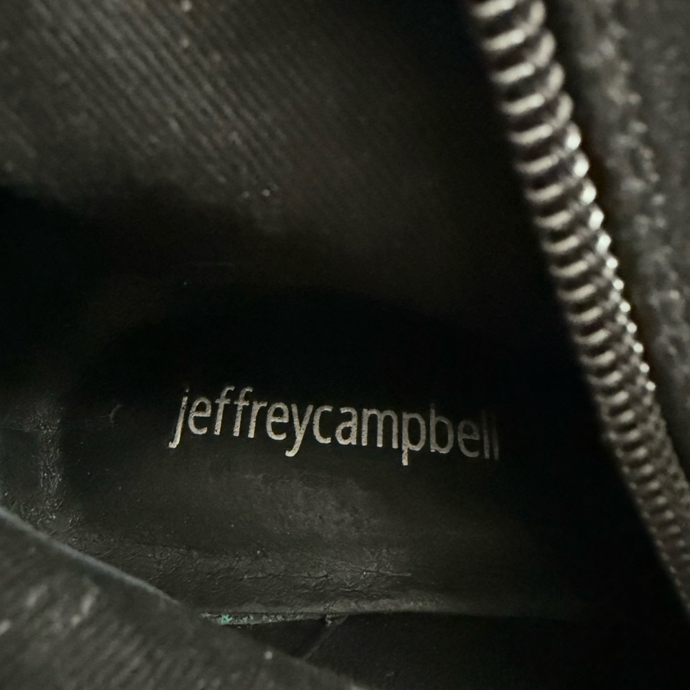 Jeffrey Campbell Silver Heeled Boots with Rinestone - Picture 3 of 4